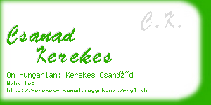 csanad kerekes business card